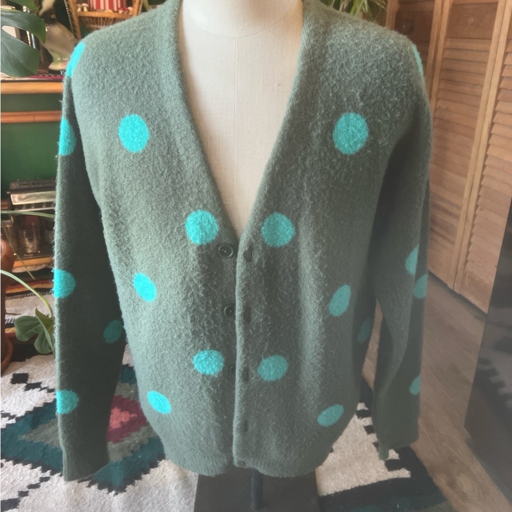 Green Polka Dot Sweater